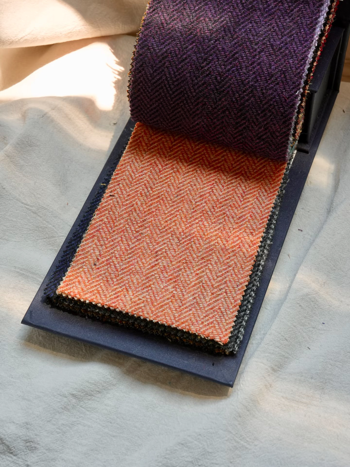 Foxglove & Coral Herringbone