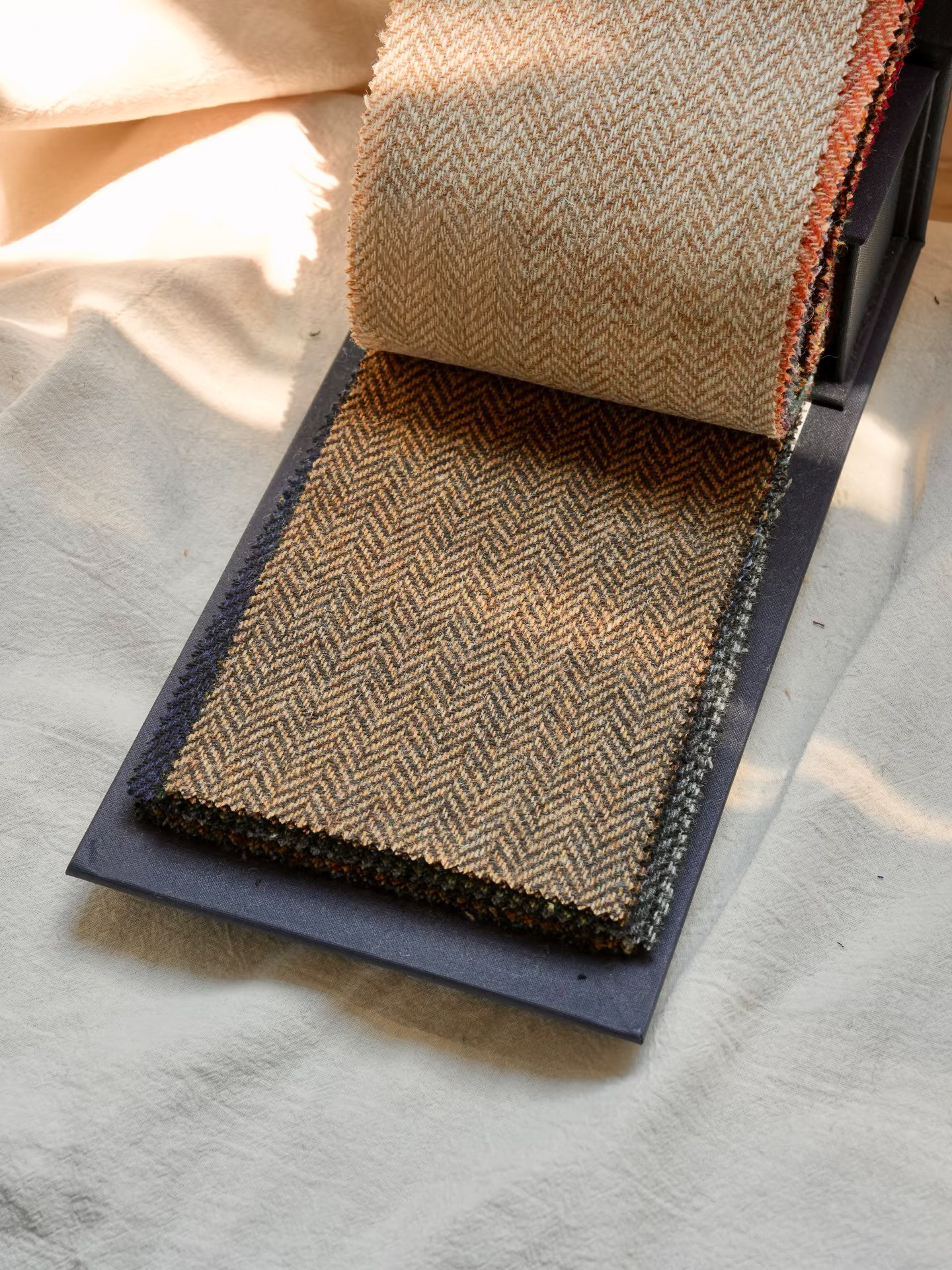 Oat Cream & Fawn Herringbone