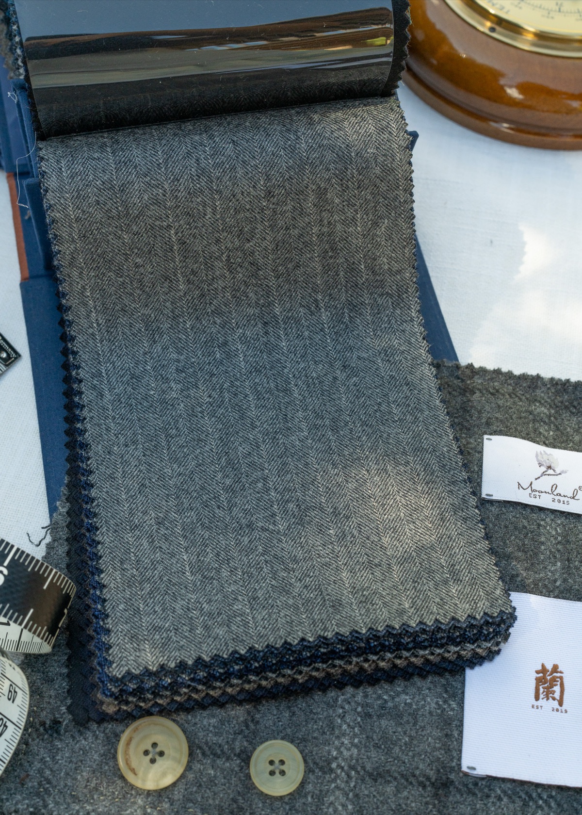 Grey Herringbone