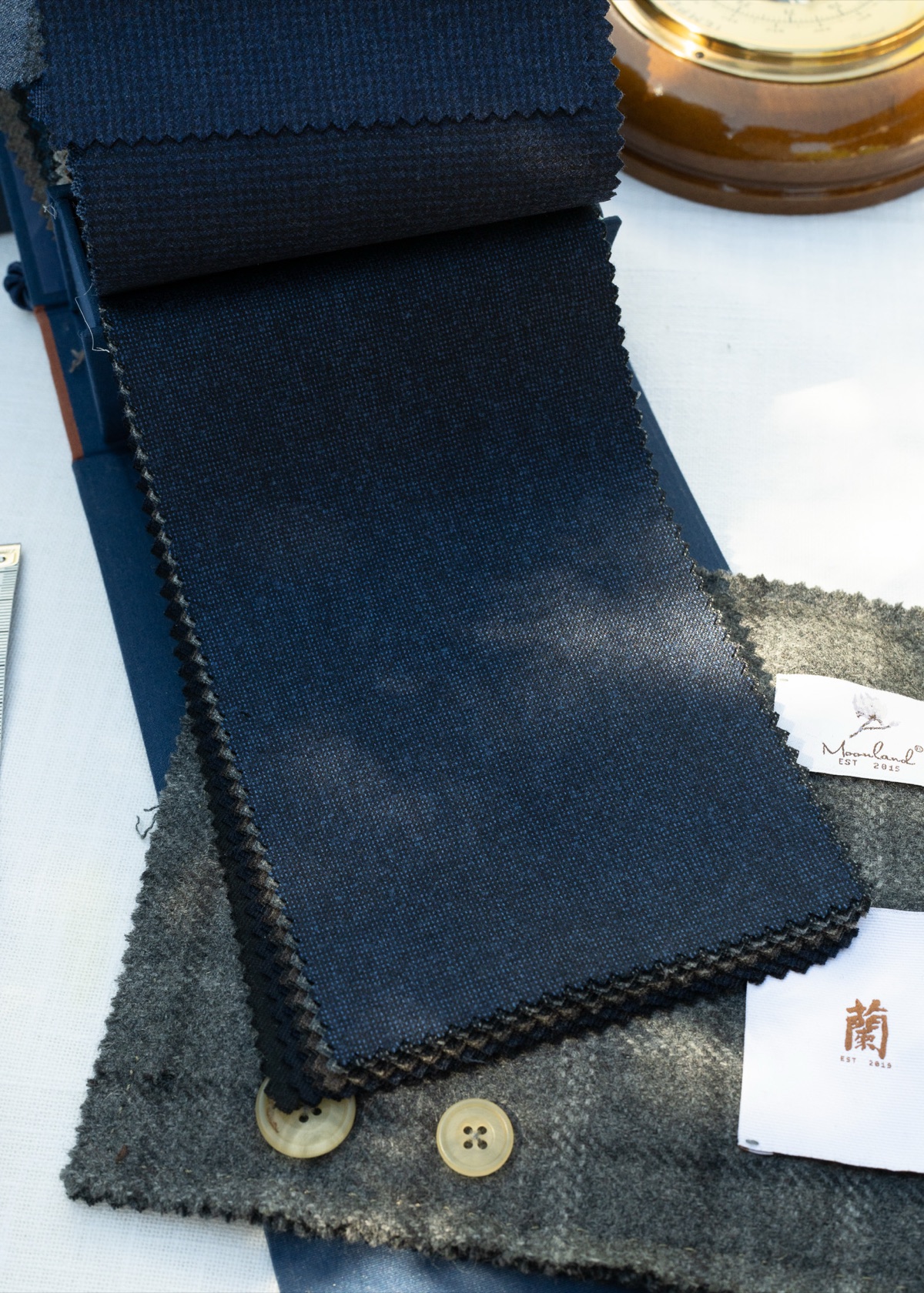 Navy Nailhead Check