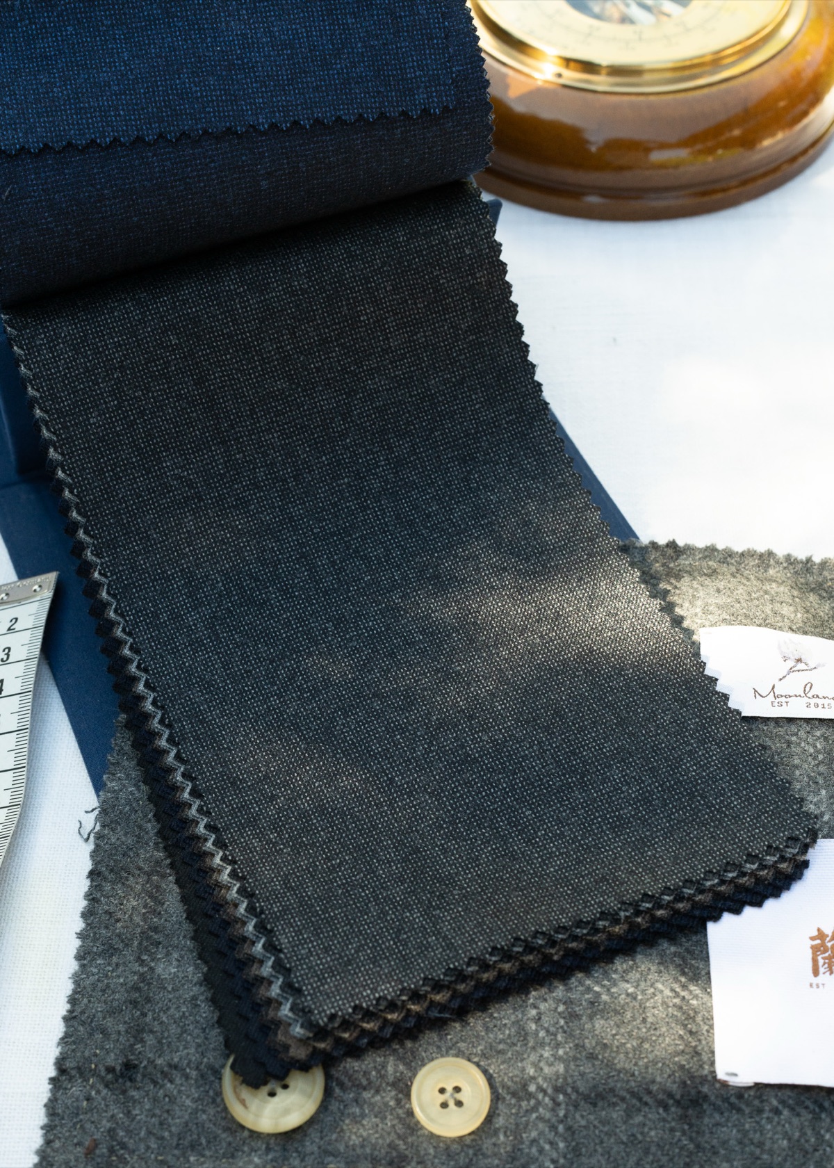 Charcoal Nailhead Check