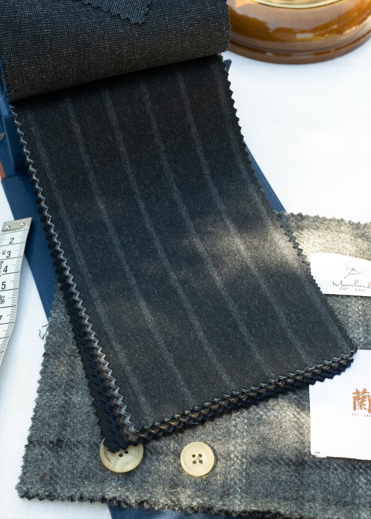 Charcoal Chalk Stripe