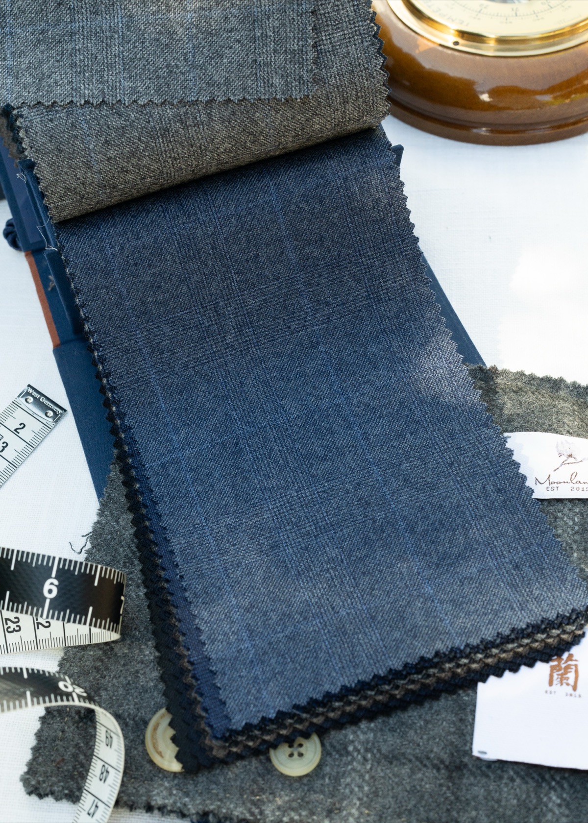 Steel Blue Prince of Wales Check