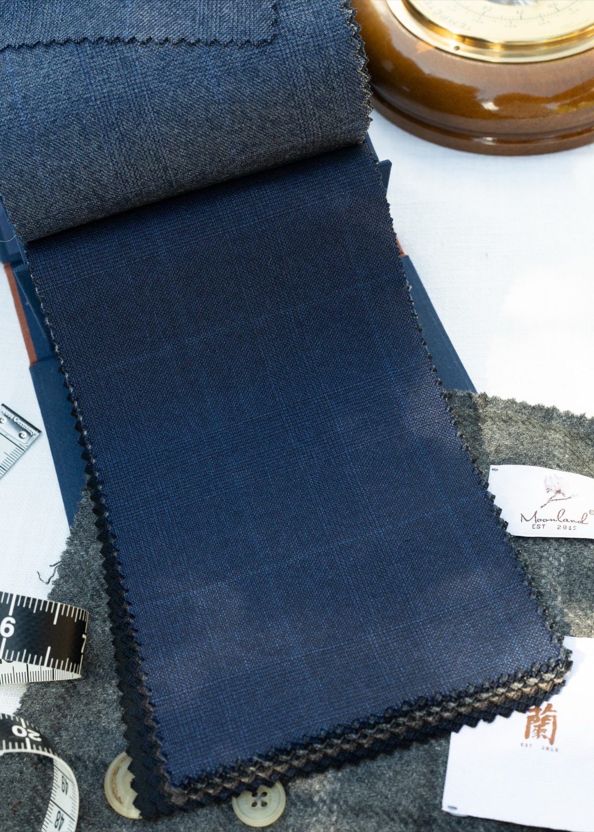 Prussian Blue Prince of Wales Check