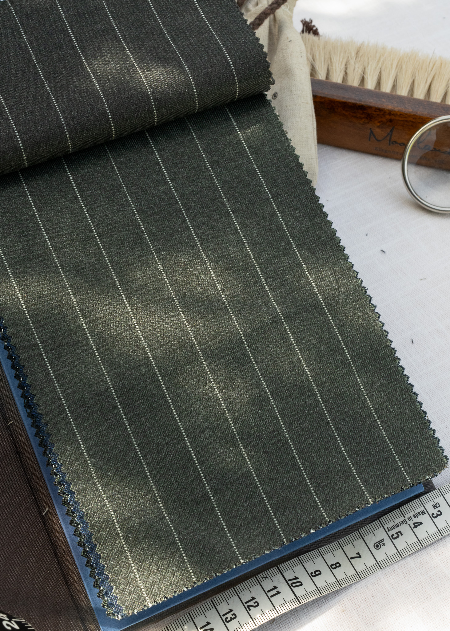 Olive Pinstripe 86097