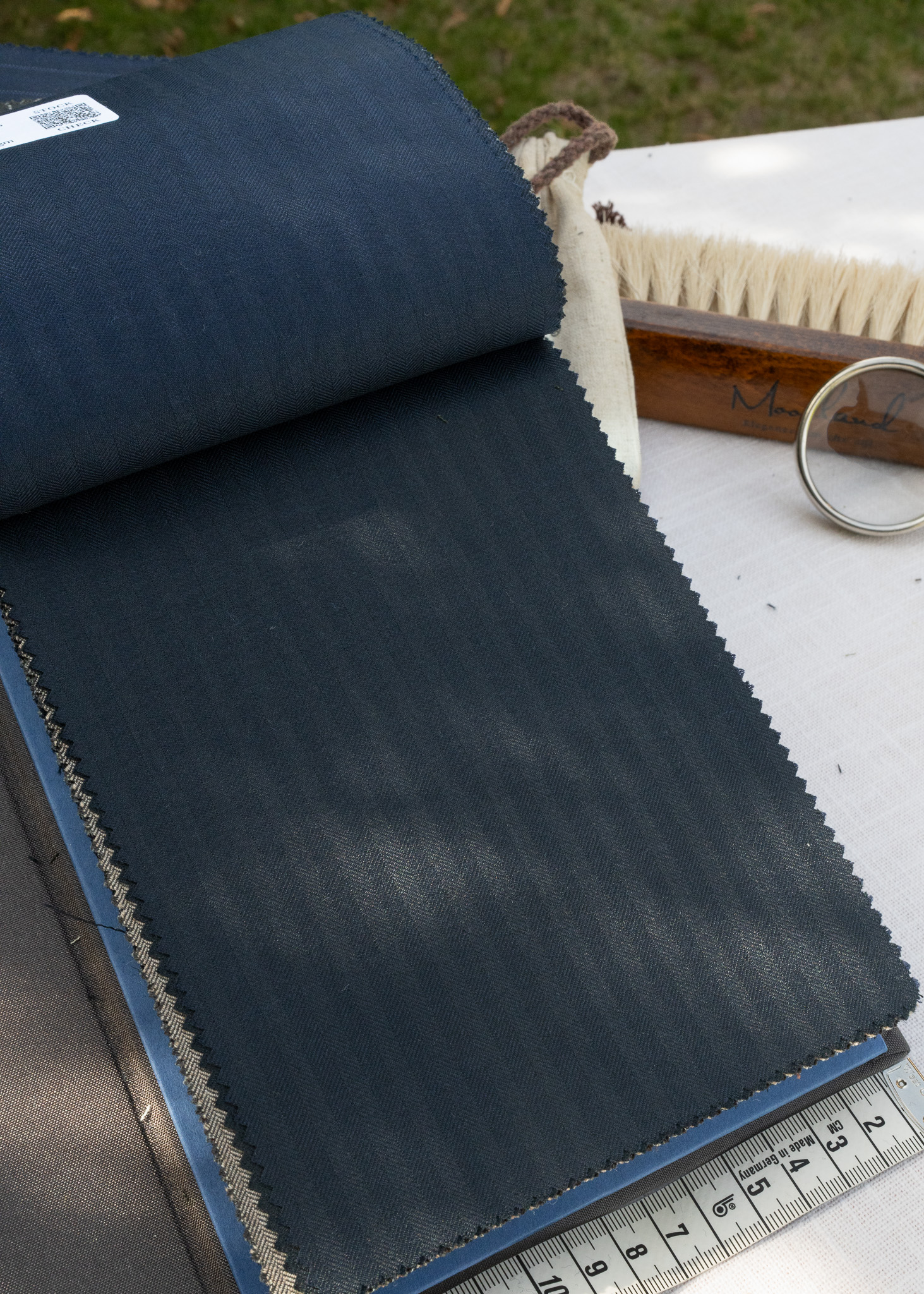 Deep Navy Herringbone 86117