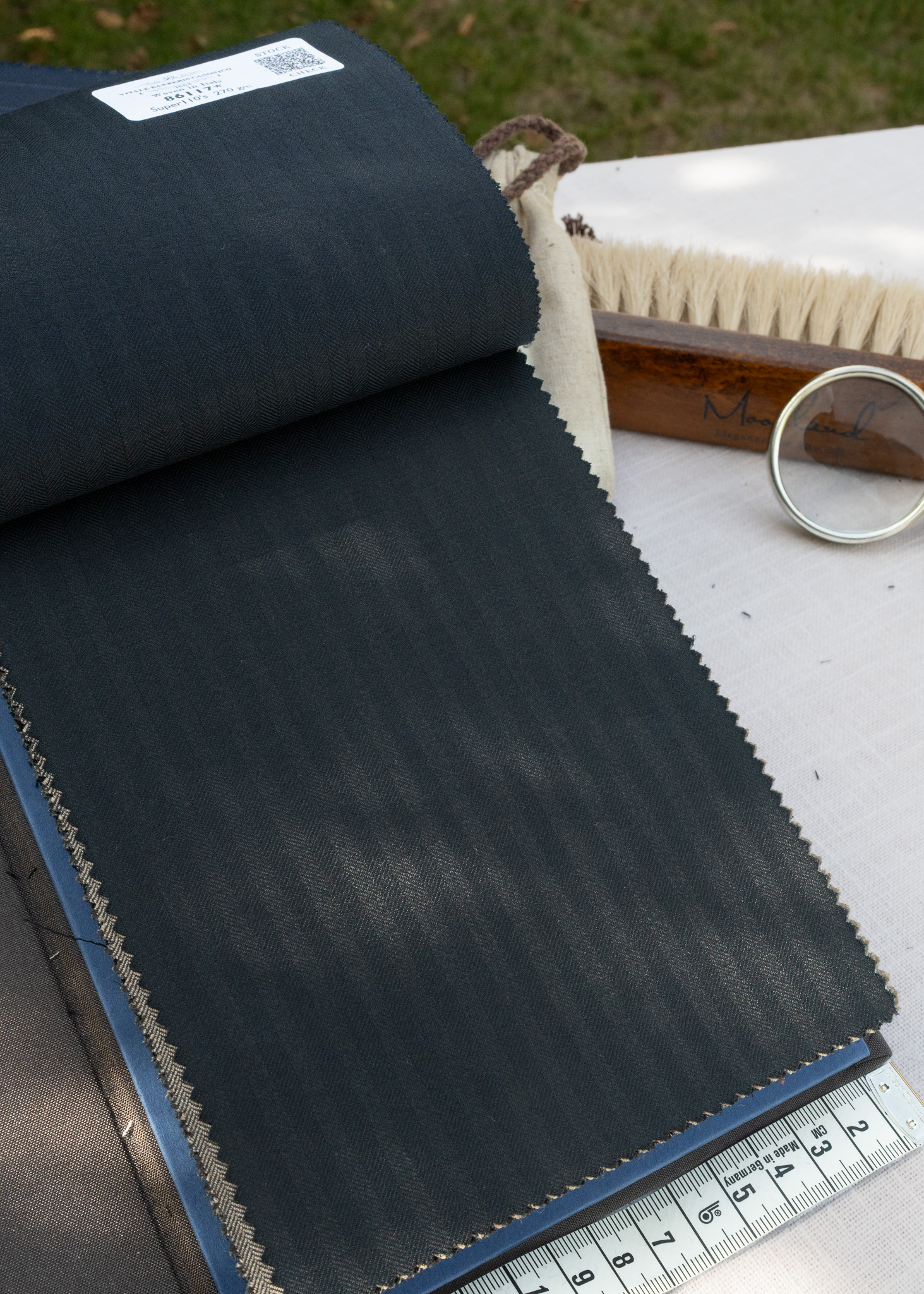 Blue Black Herringbone 86118