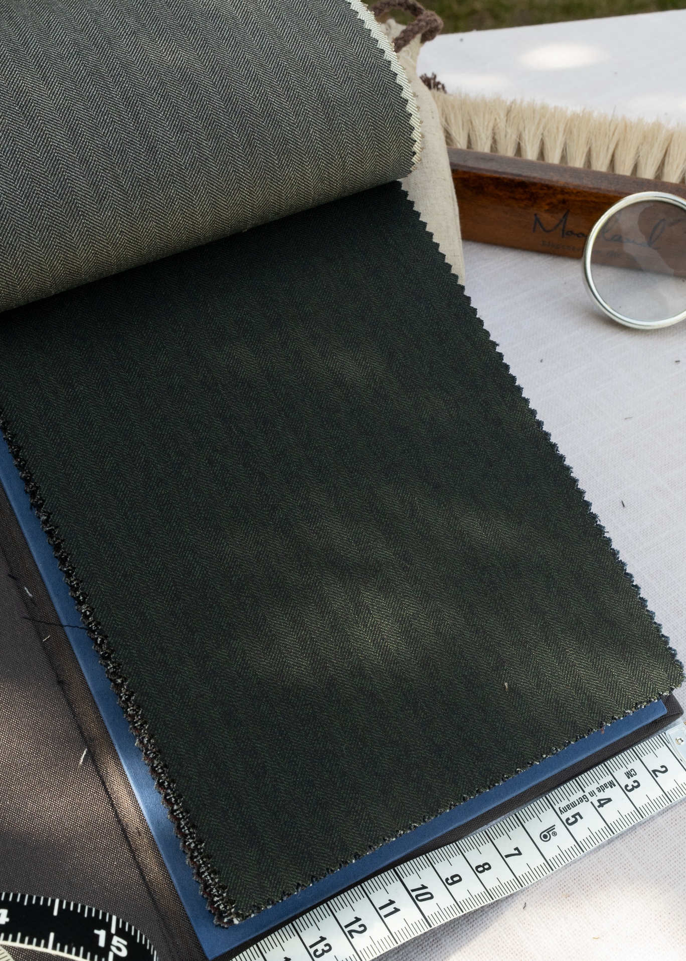 Forest Green Herringbone 86124