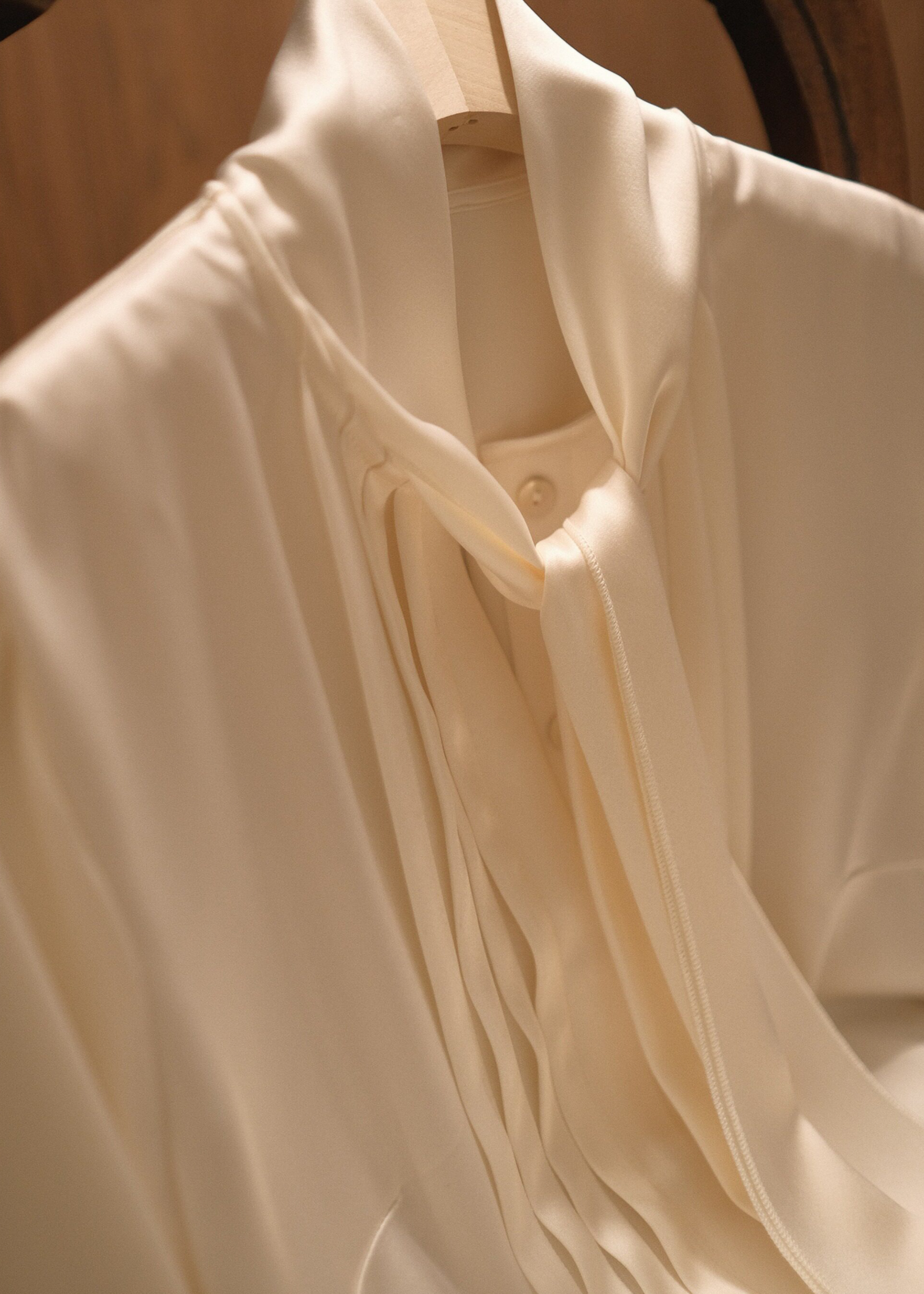 Angelica Silk Blouse — Profile Front
