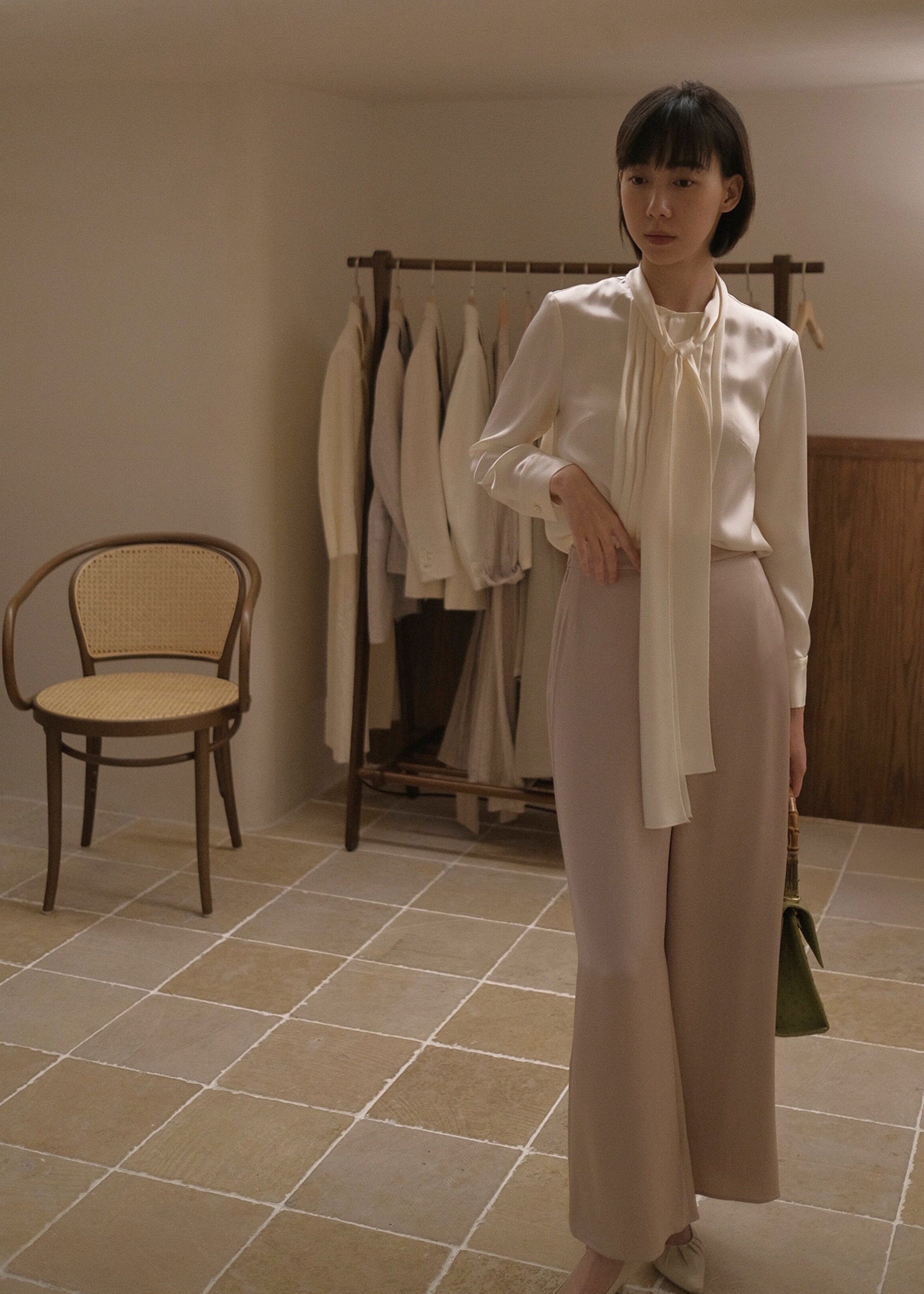 Angelica Silk Blouse — Front