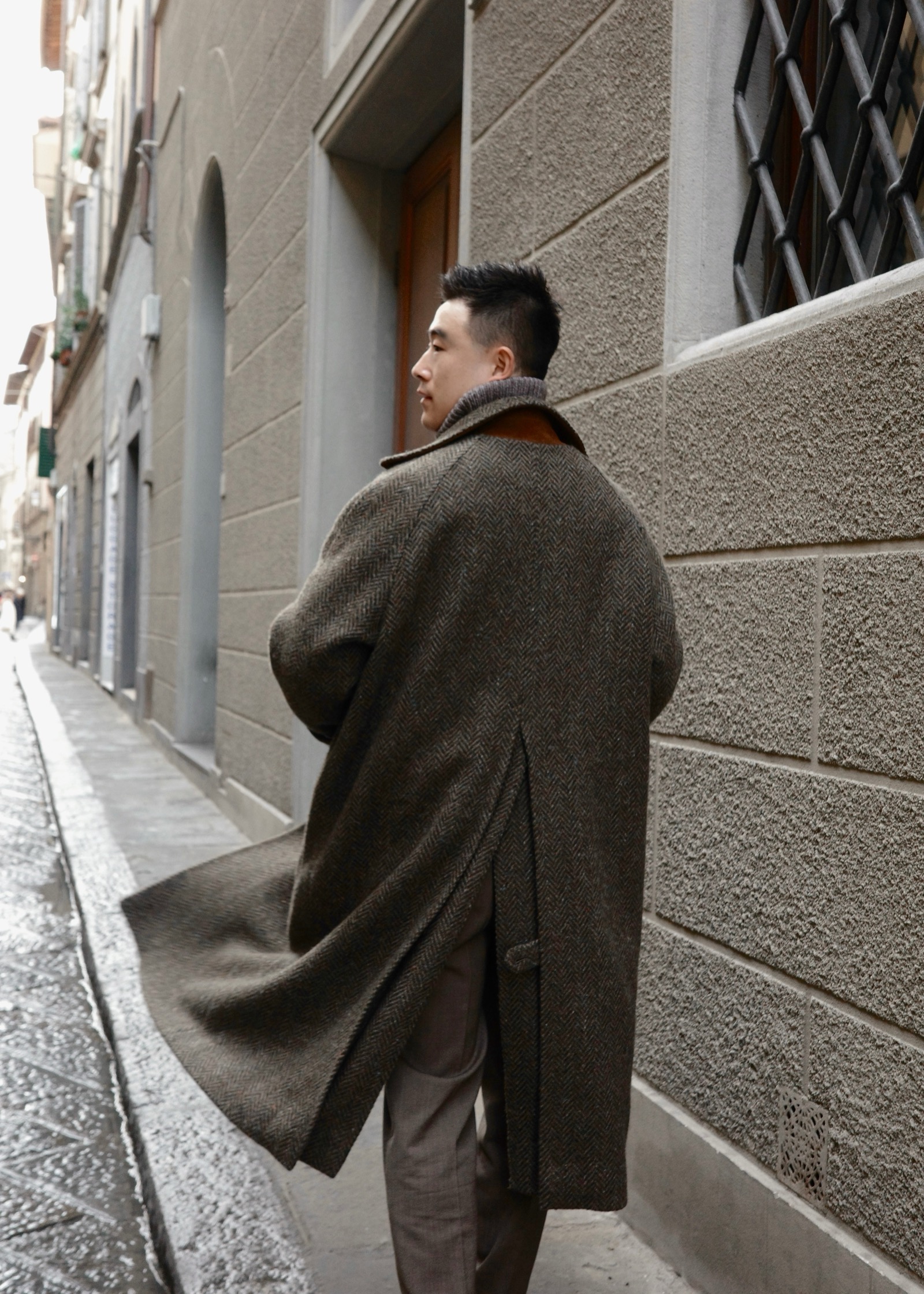 Balmacaan Coat — Back