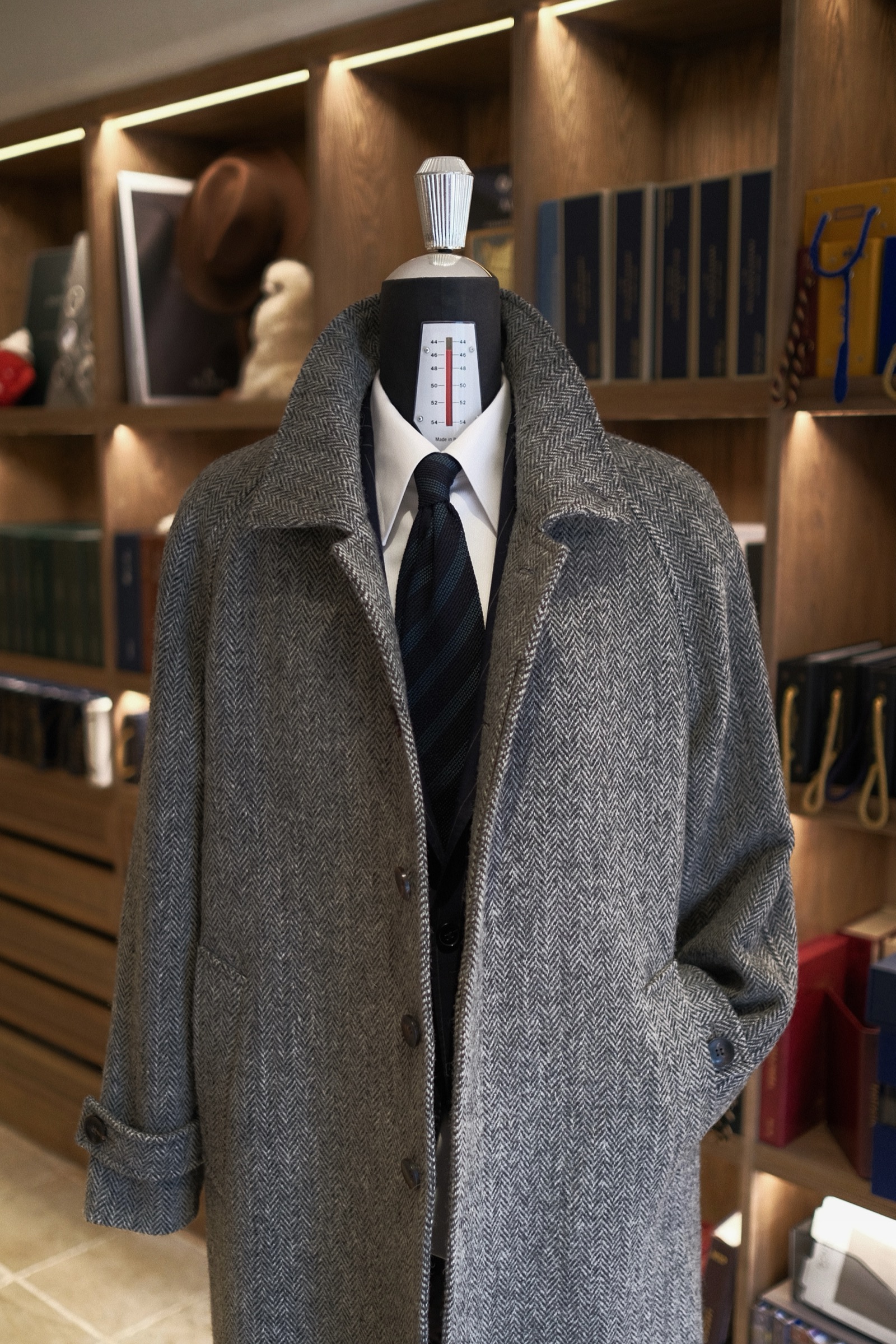 Balmacaan Coat — Harris Tweed, Front