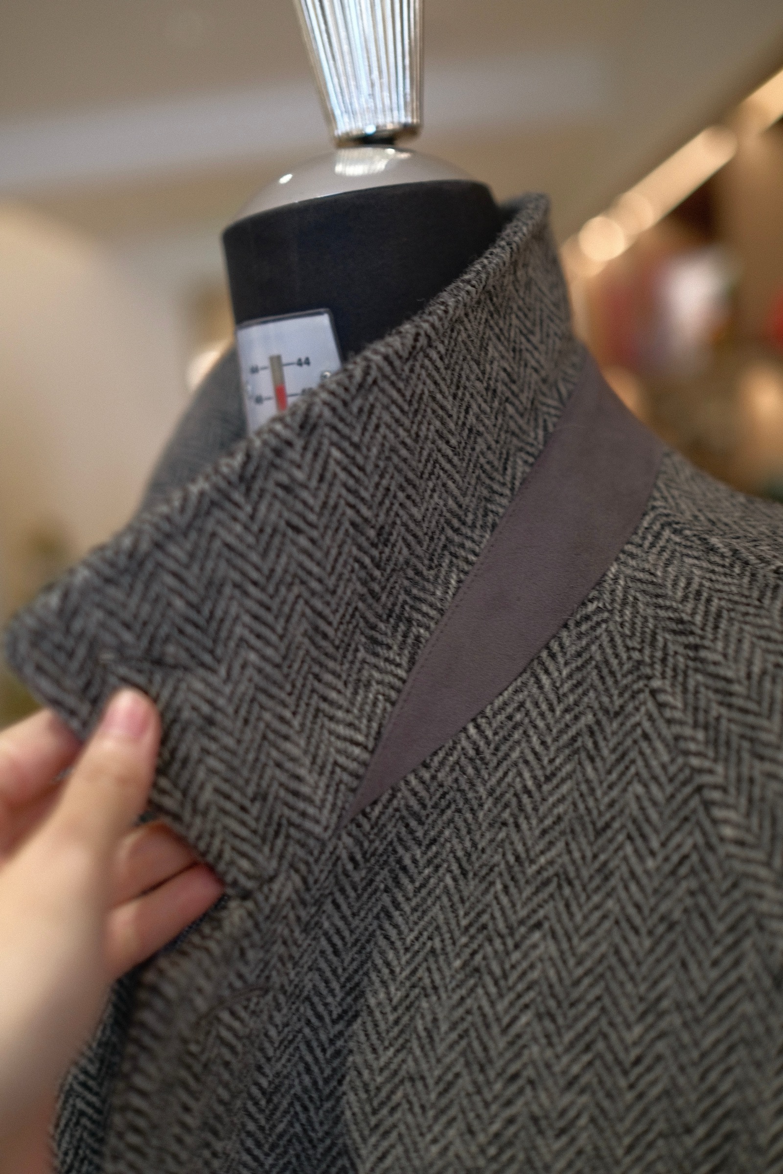 Balmacaan Coat — Harris Tweed, Collar