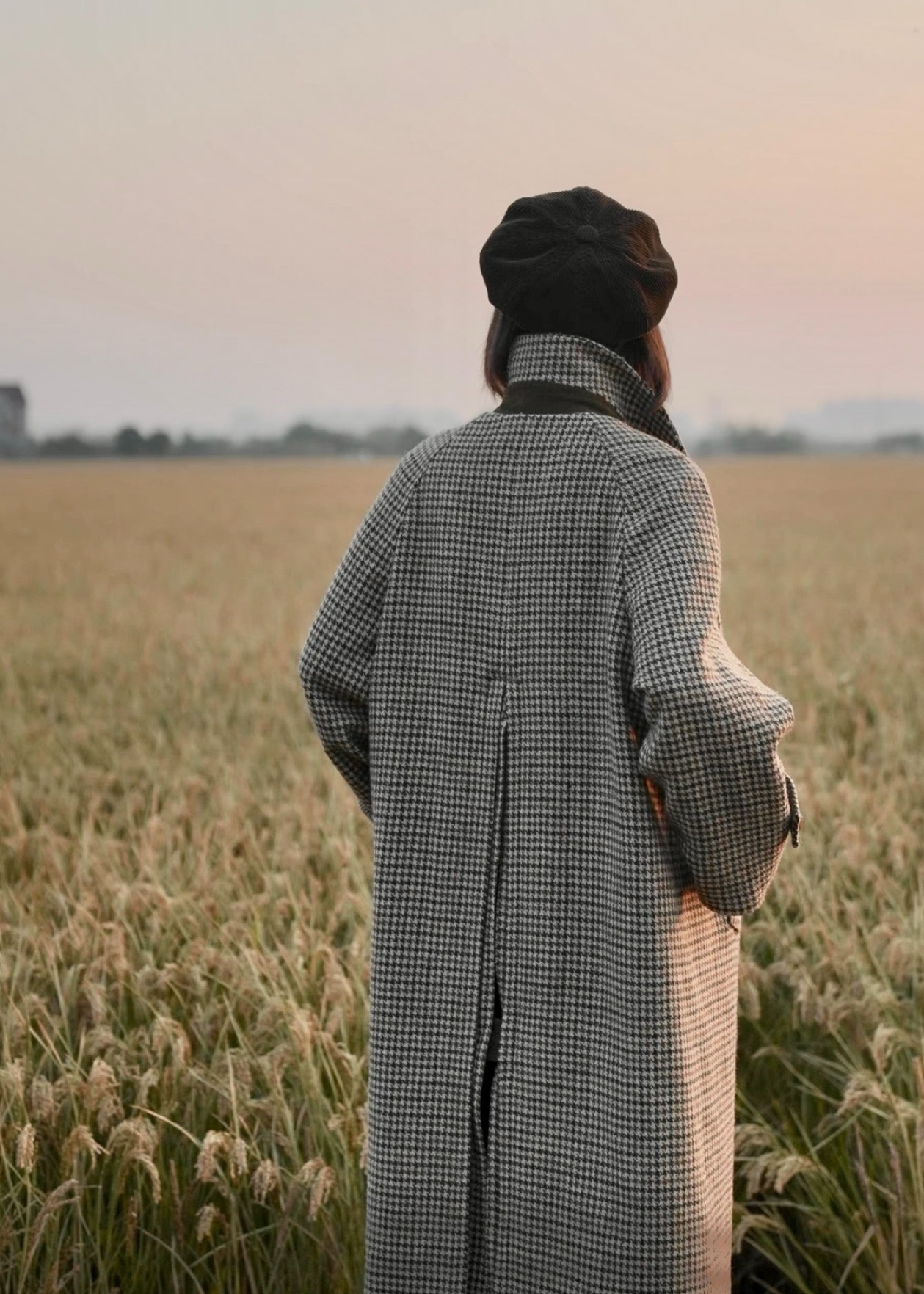 Balmacaan Coat — Houndstooth II