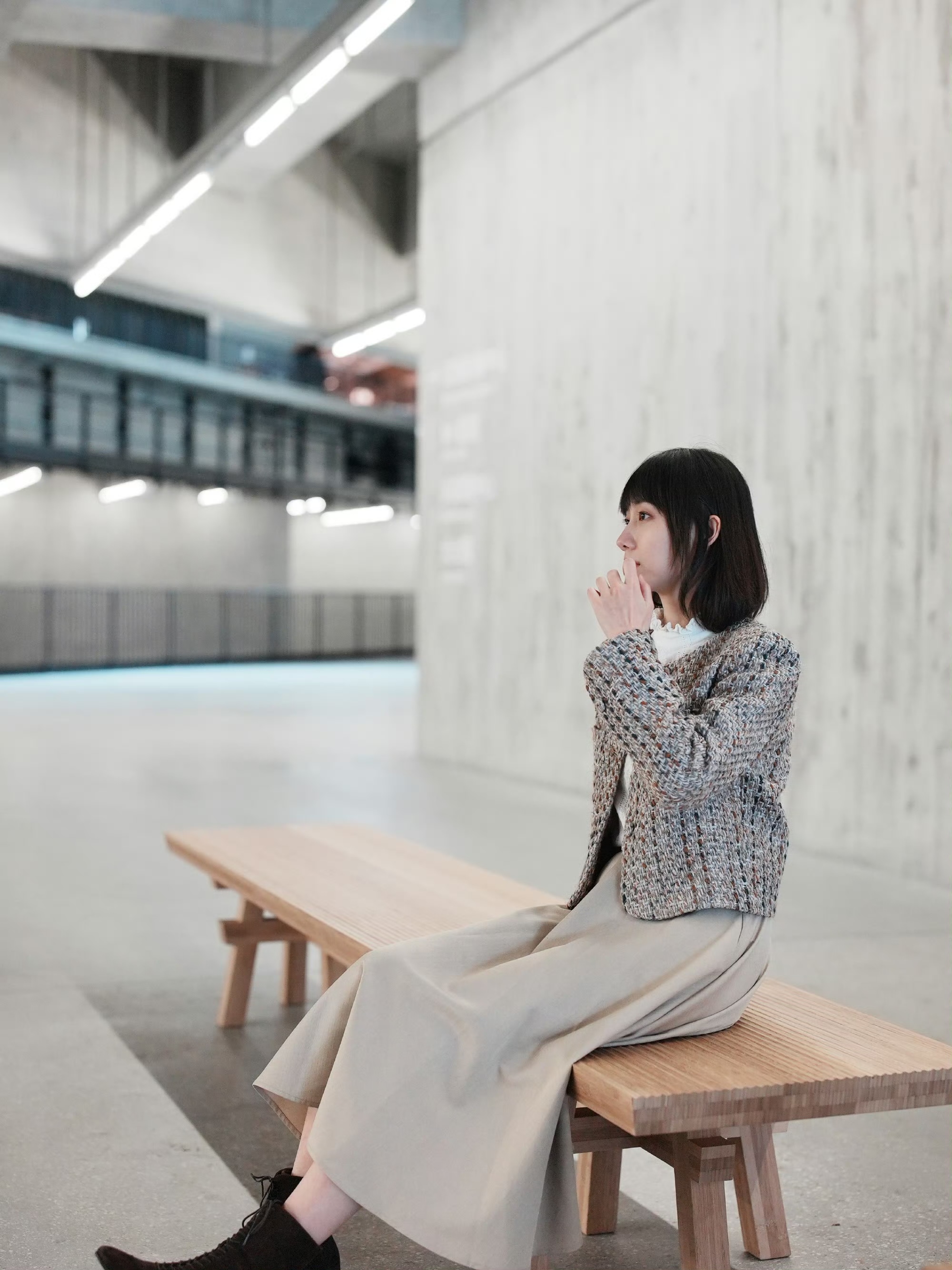 Cardigan Jackets — Bouclé, Seated