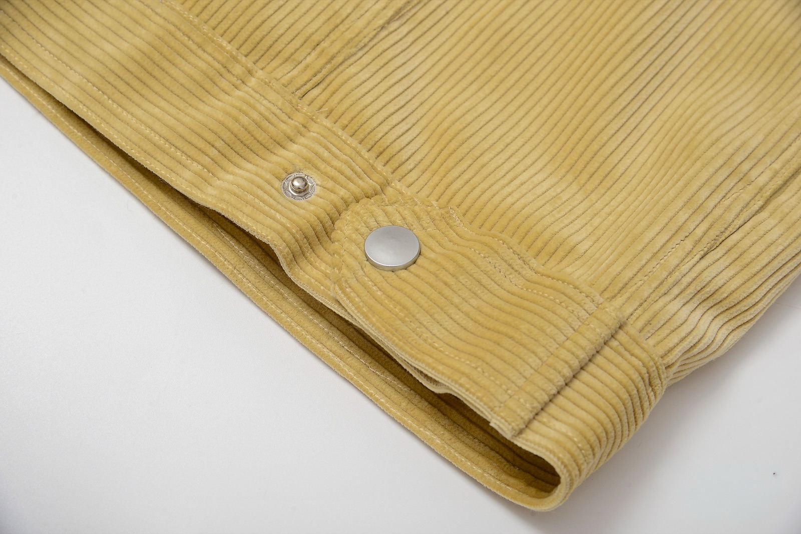 Corduroy Workwear Jacket — Snap Detail