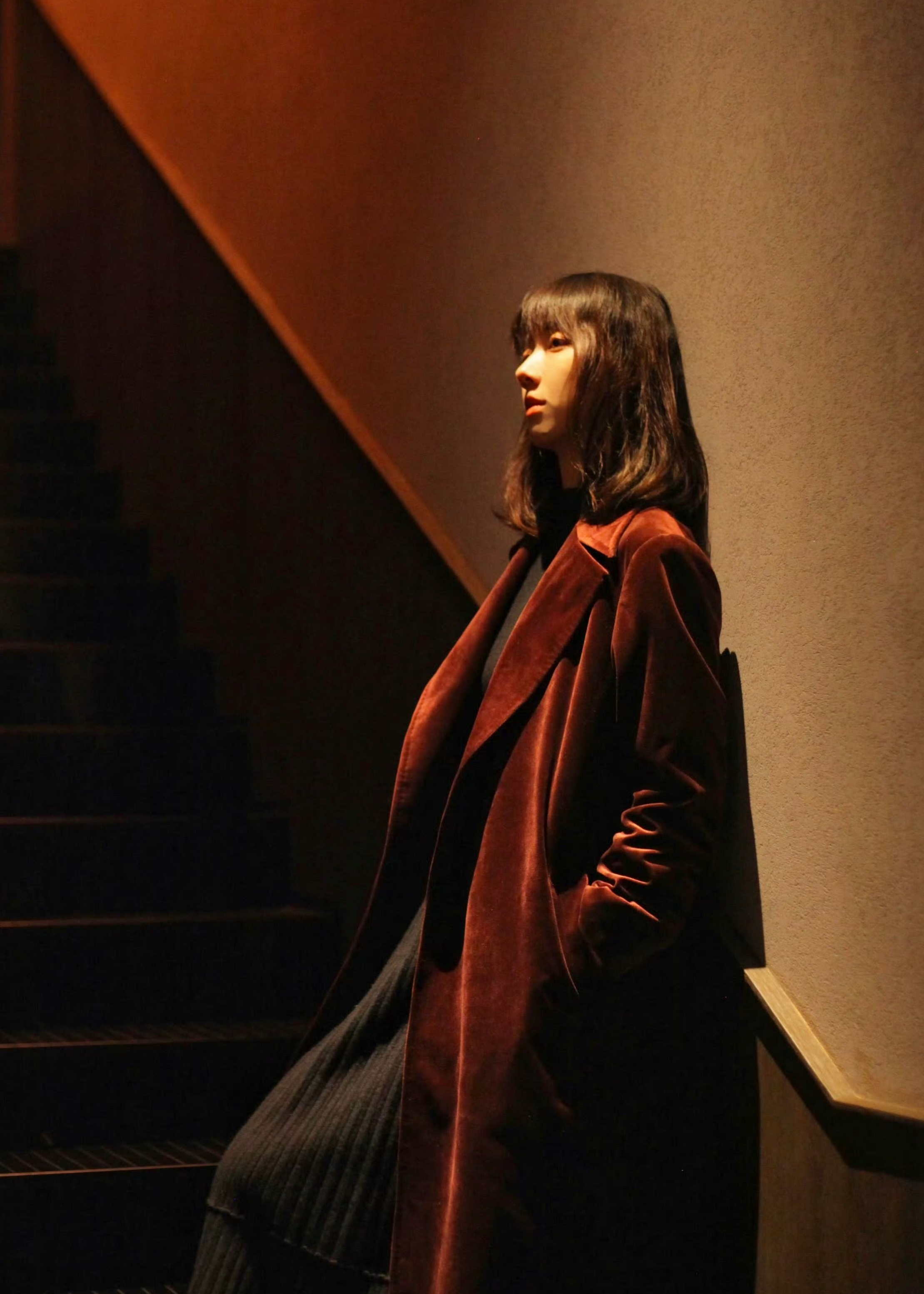 Crimson Clutch Coat — Side