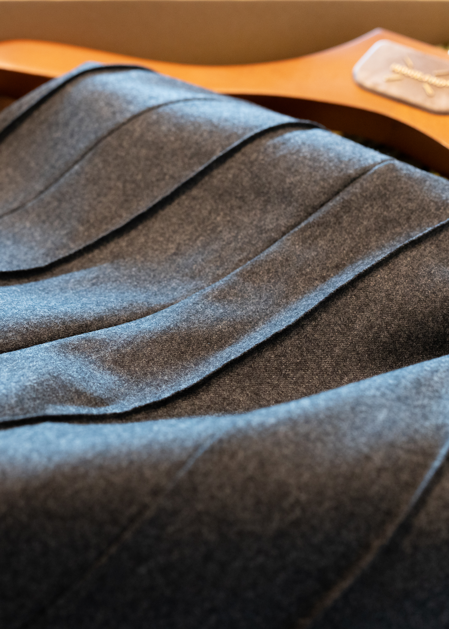 Eton Flannel Ensemble — Skirt Pleat Detail