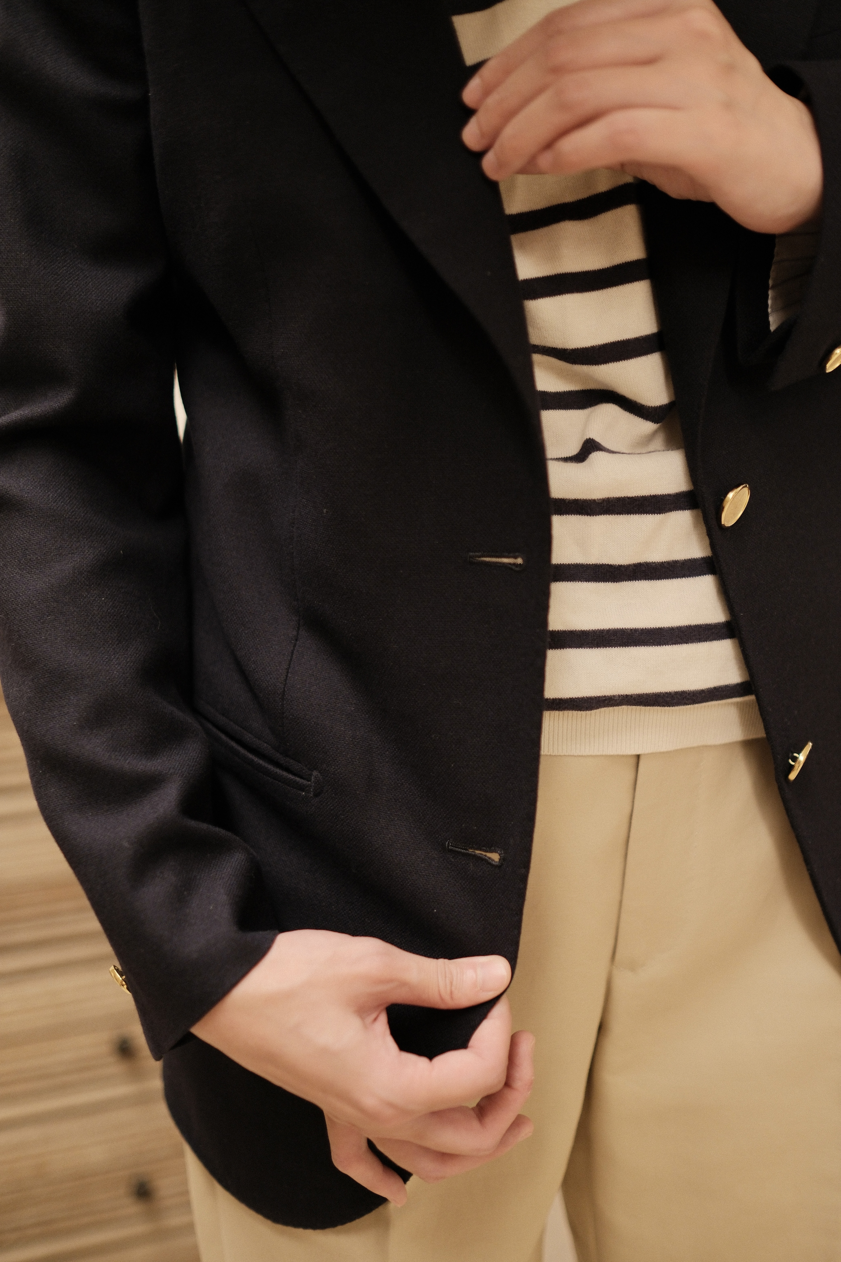 Ivy Jacket — Front, Buttonhole Detail