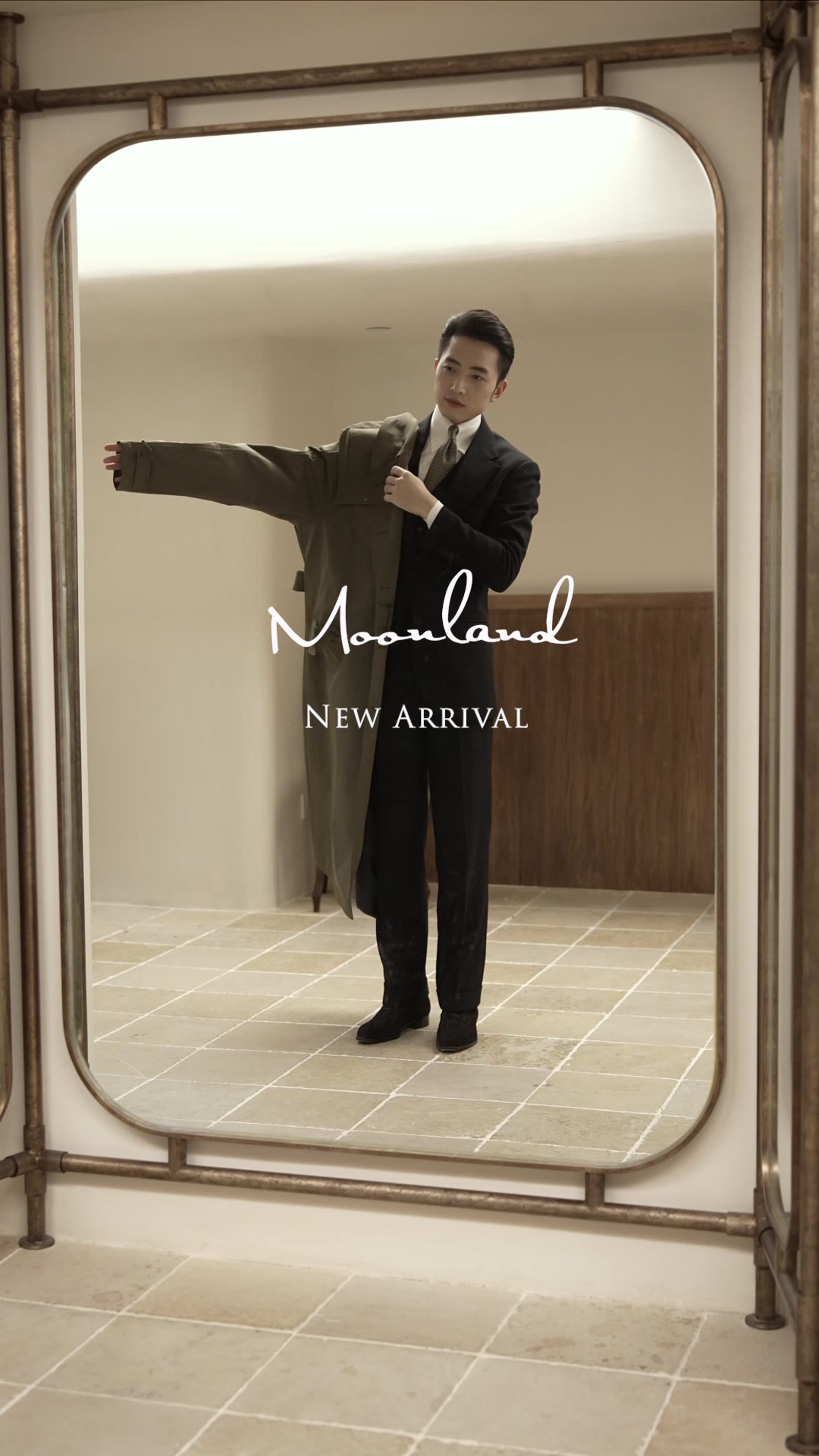 Large Lapel Trench Coat — In Motion
