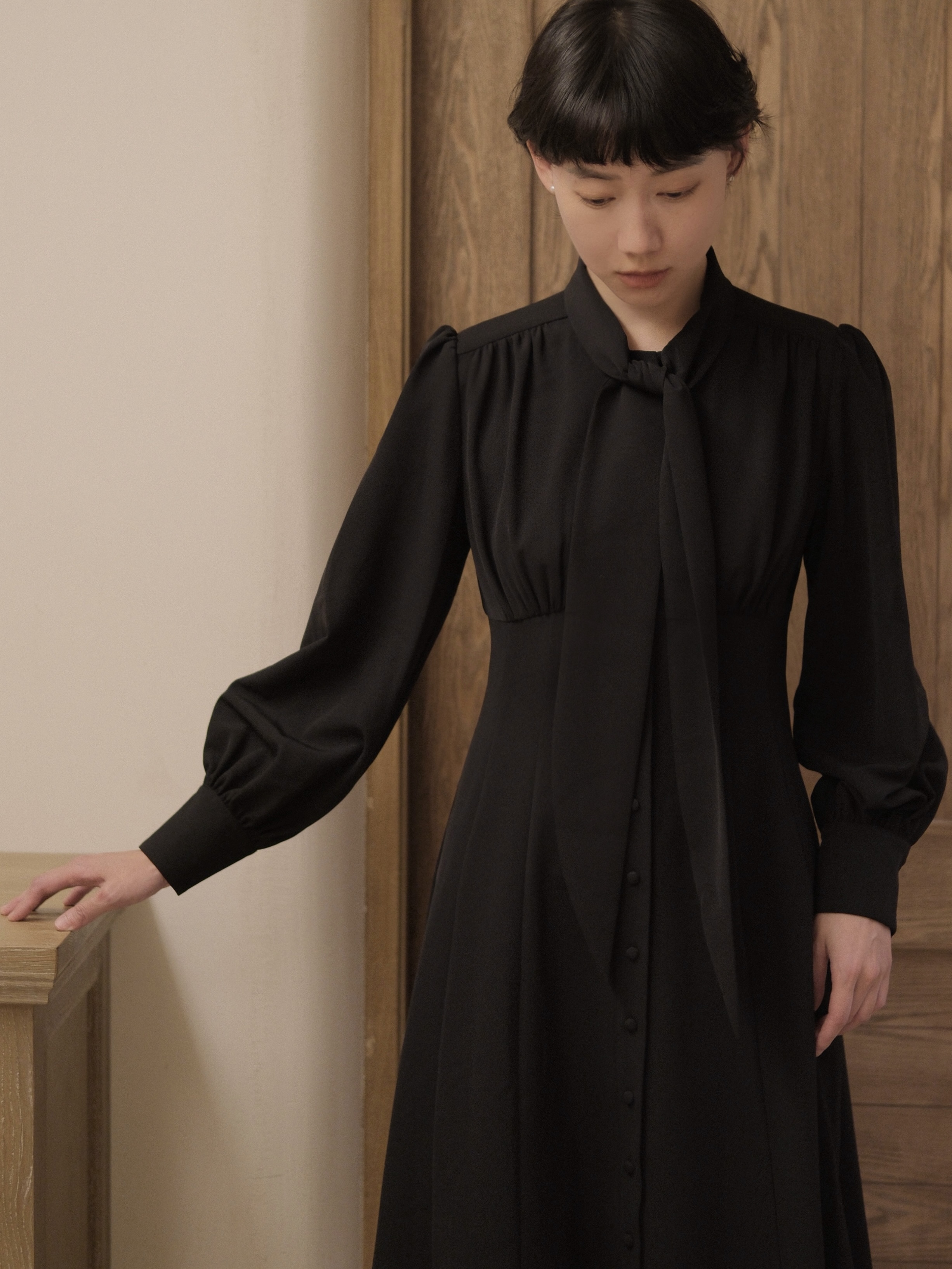 Nocturne Silk Dress — Front