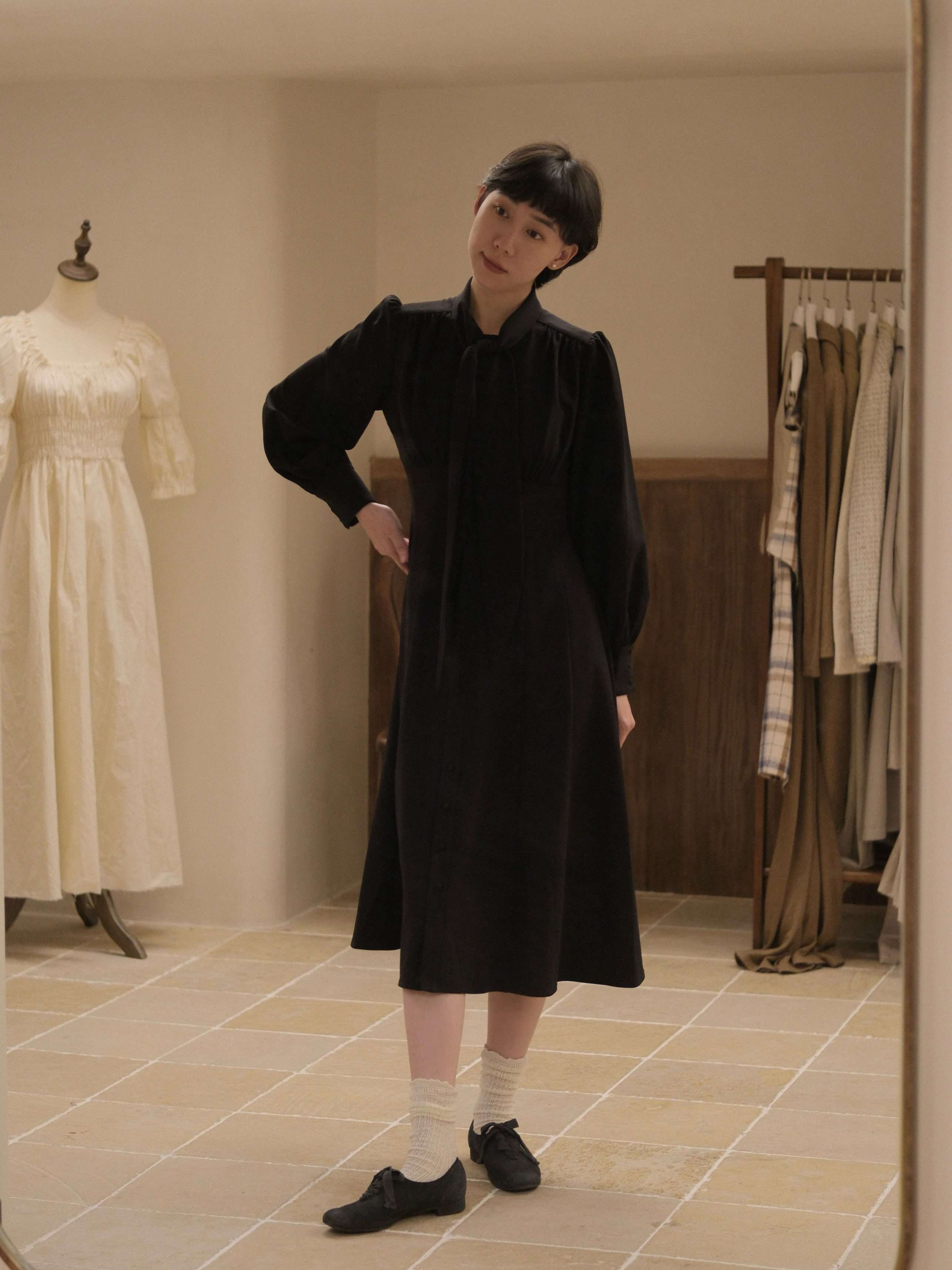 Nocturne Silk Dress — Front 2