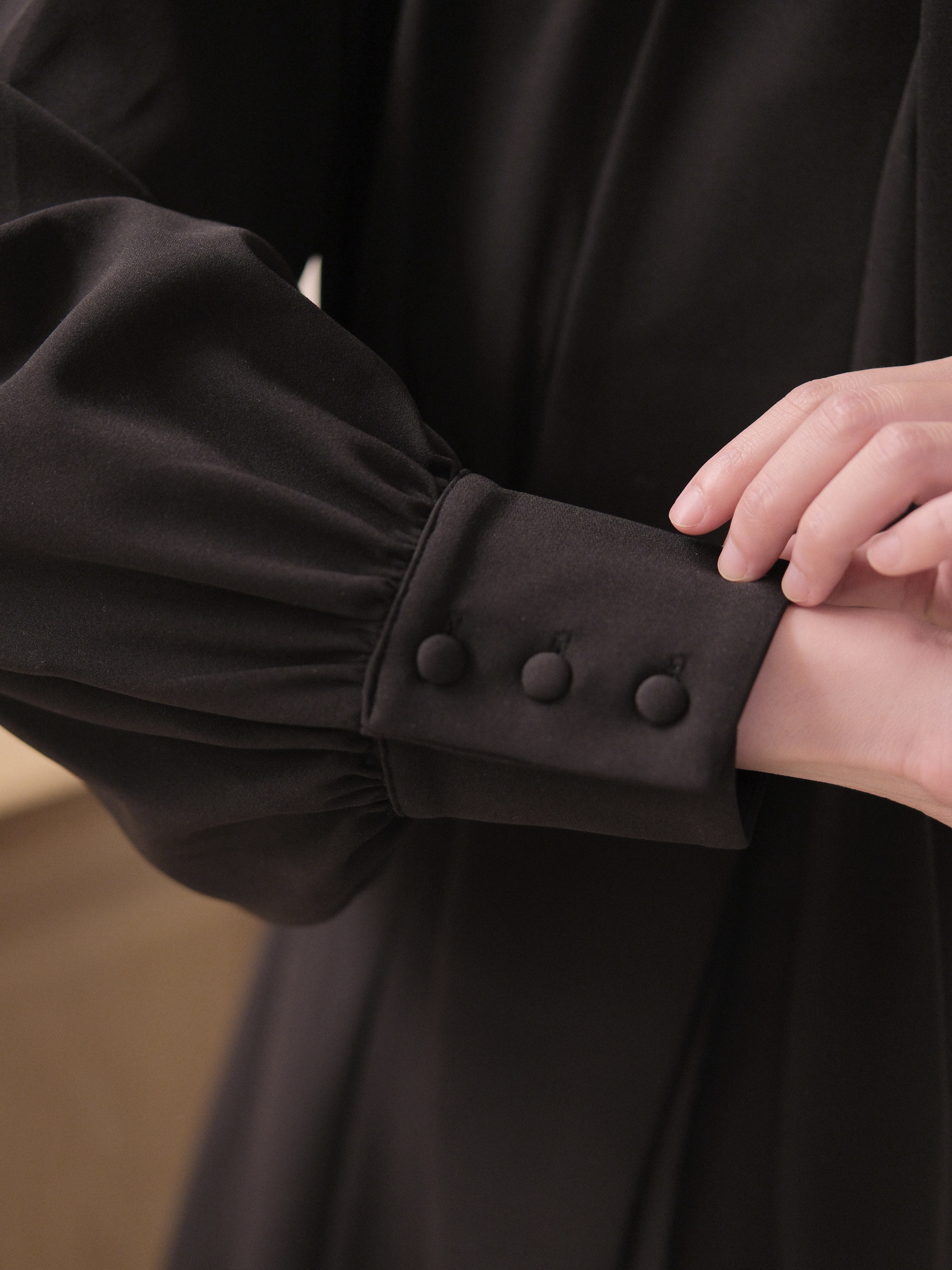 Nocturne Silk Dress — Cuff