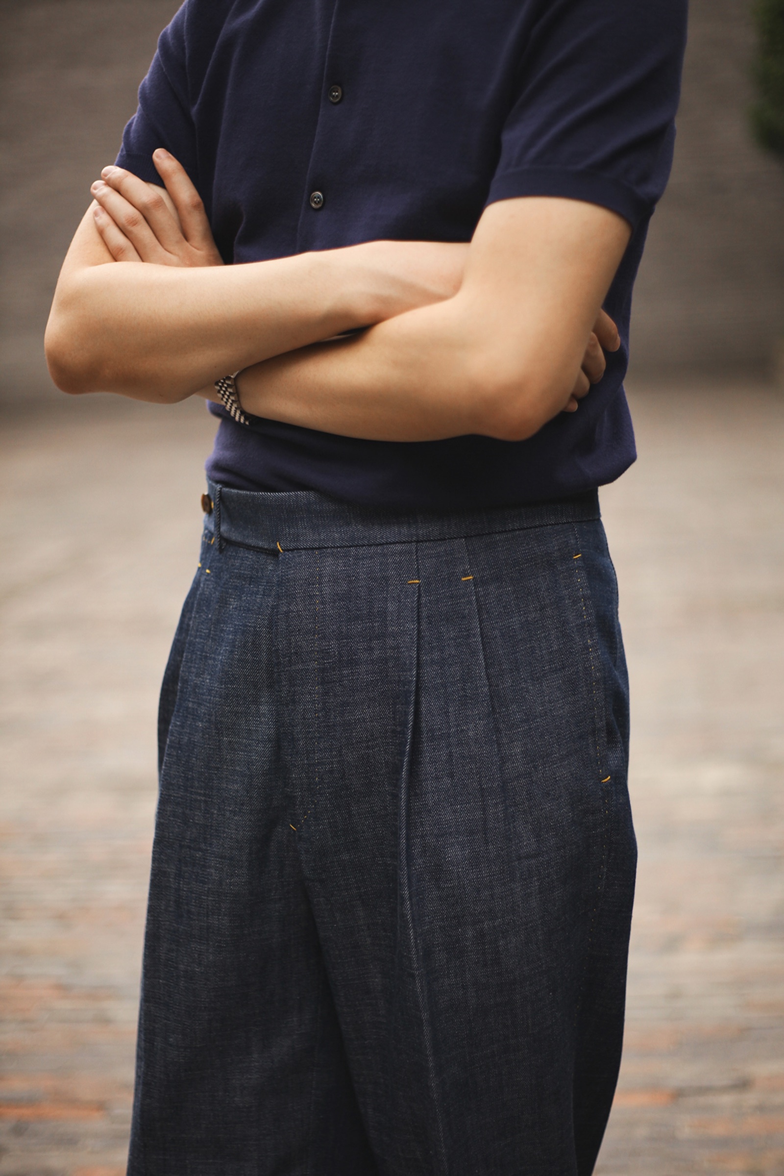 Okayama Denim Trousers — Front