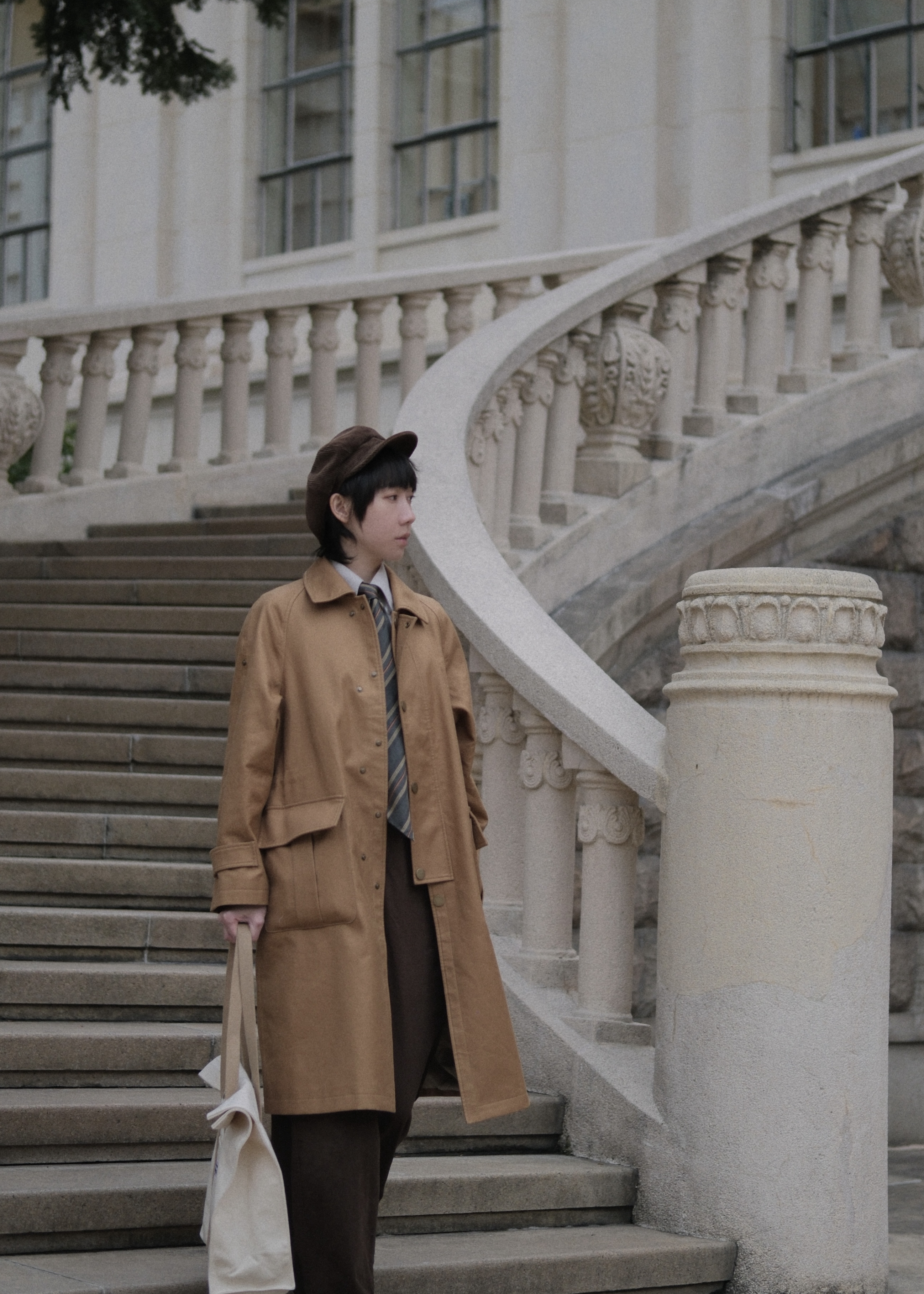 Shepherd's Coat — Side Front, On The Steps
