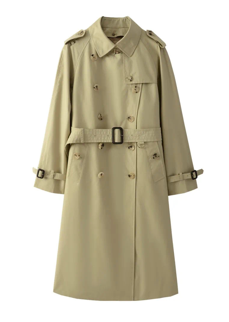 Strapped Trench Coat — Front Closure