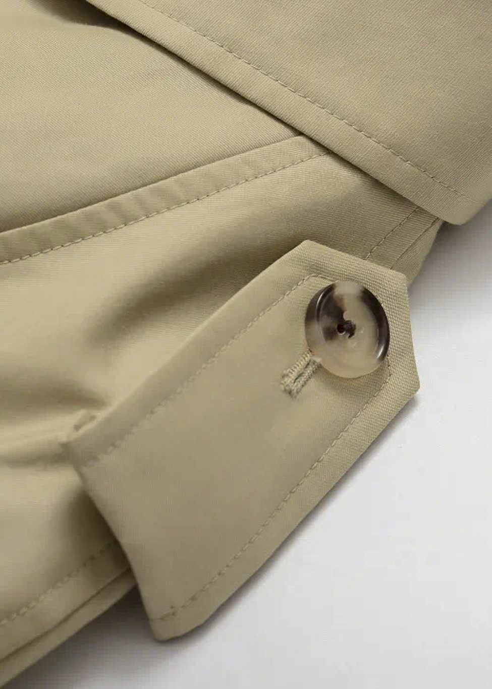 Strapped Trench Coat — Epaulette Detail