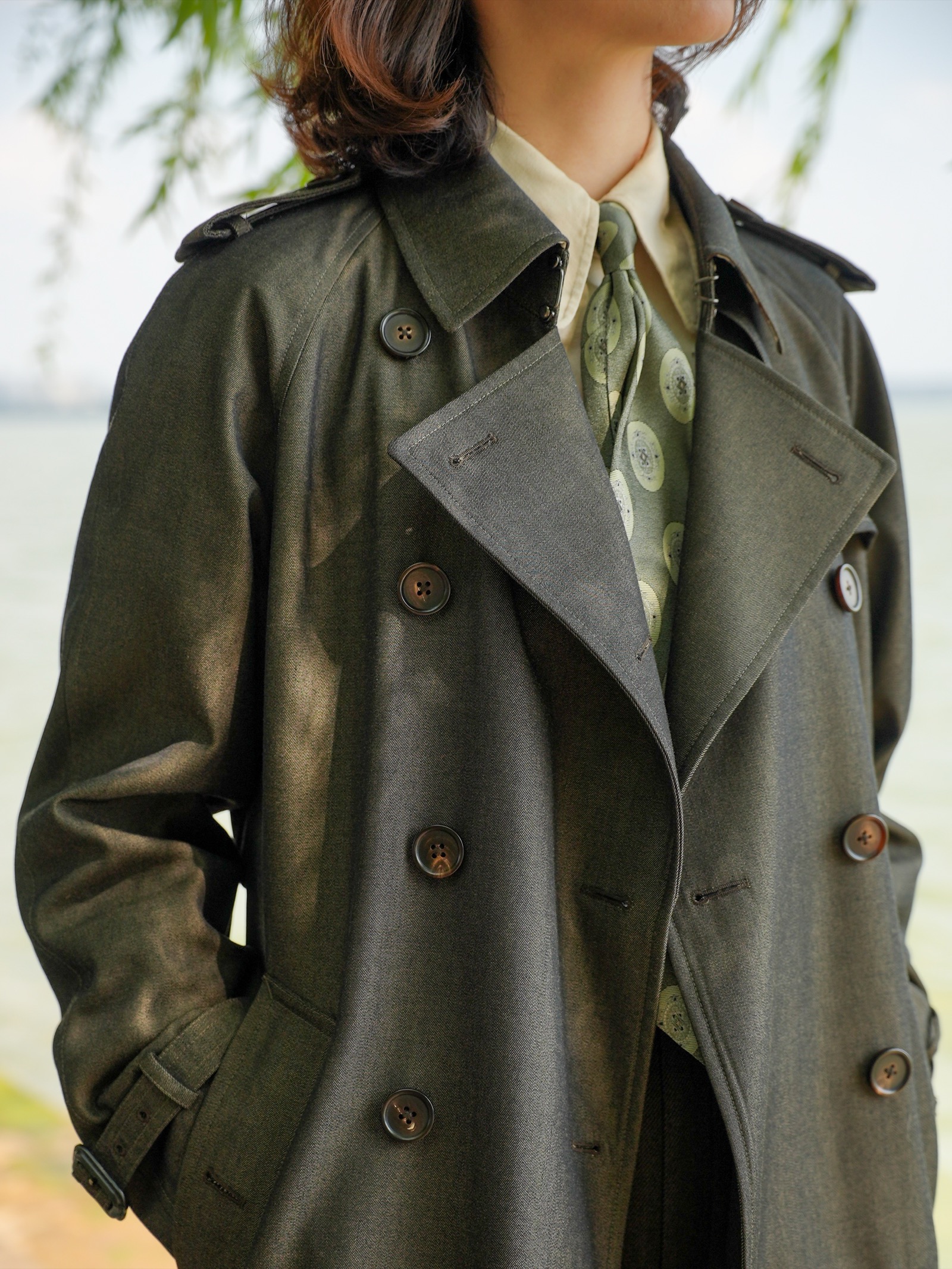 Strapped Trench Coat — In Motion