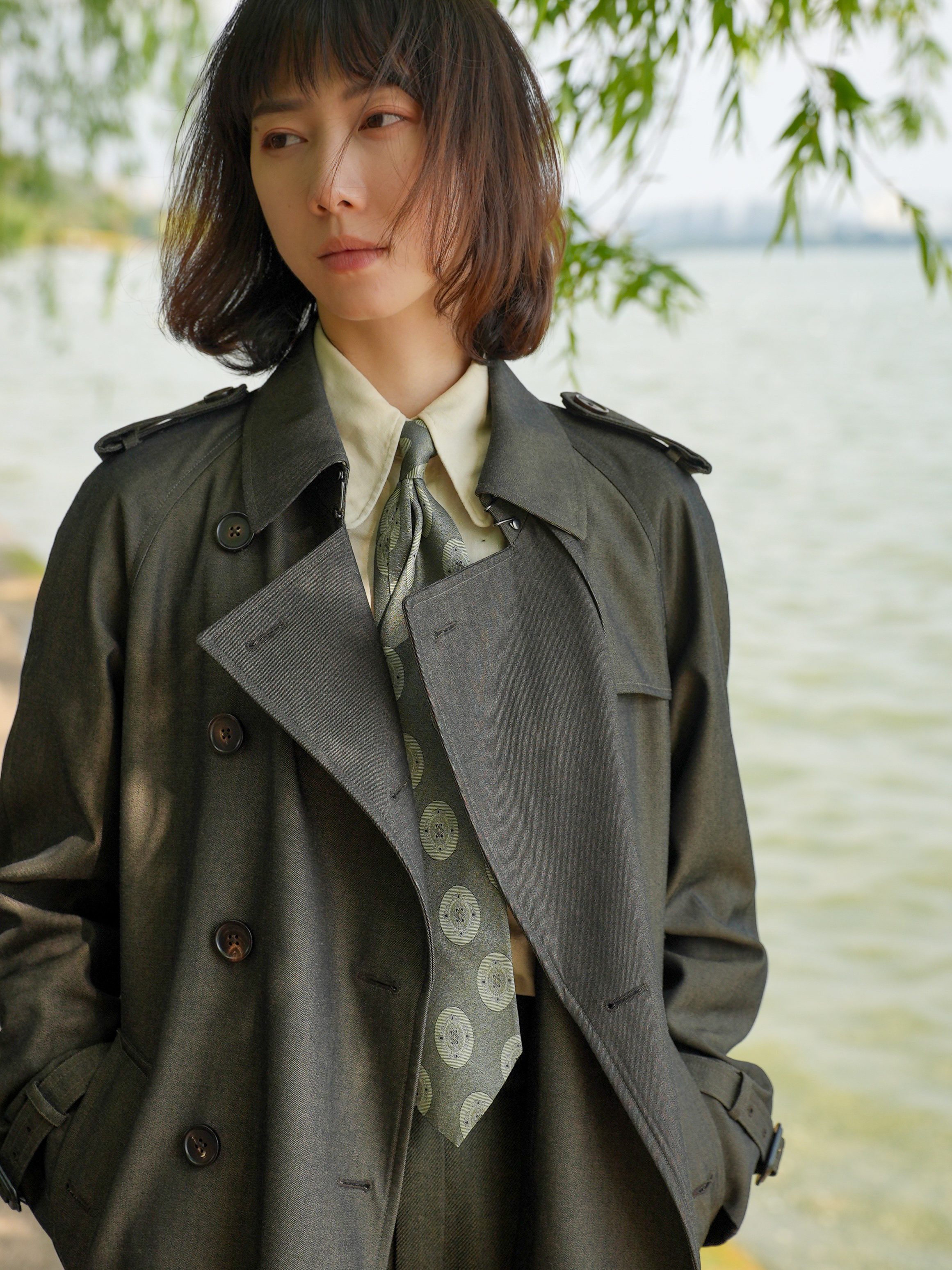 Strapped Trench Coat — Side