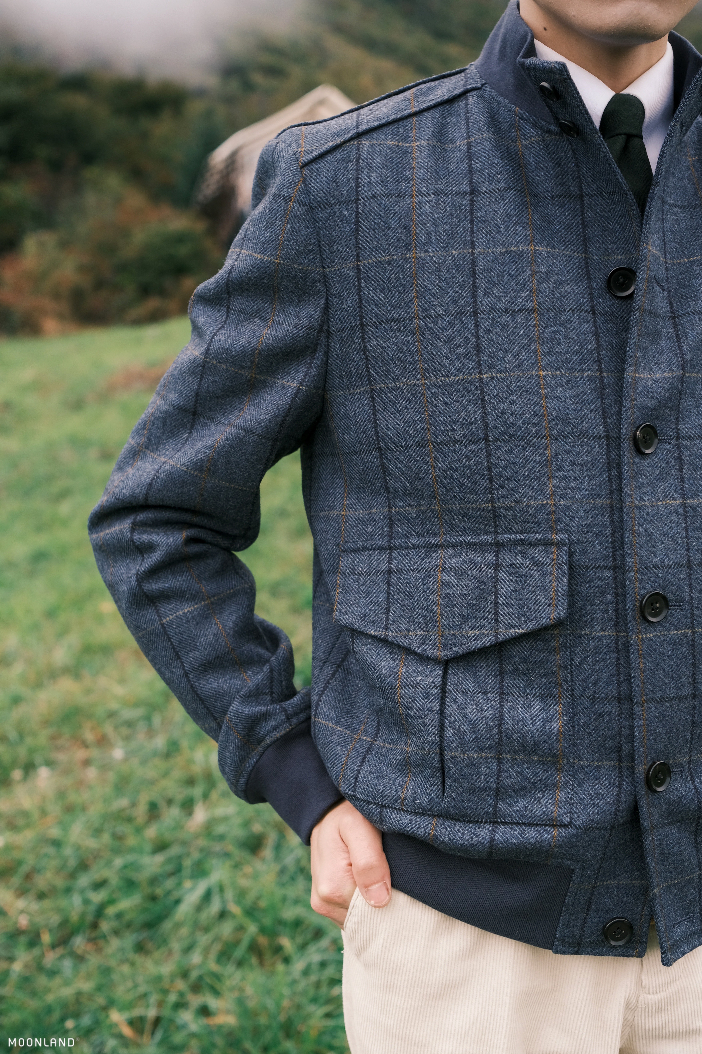 Tweed A1 Bomber Jacket — Front