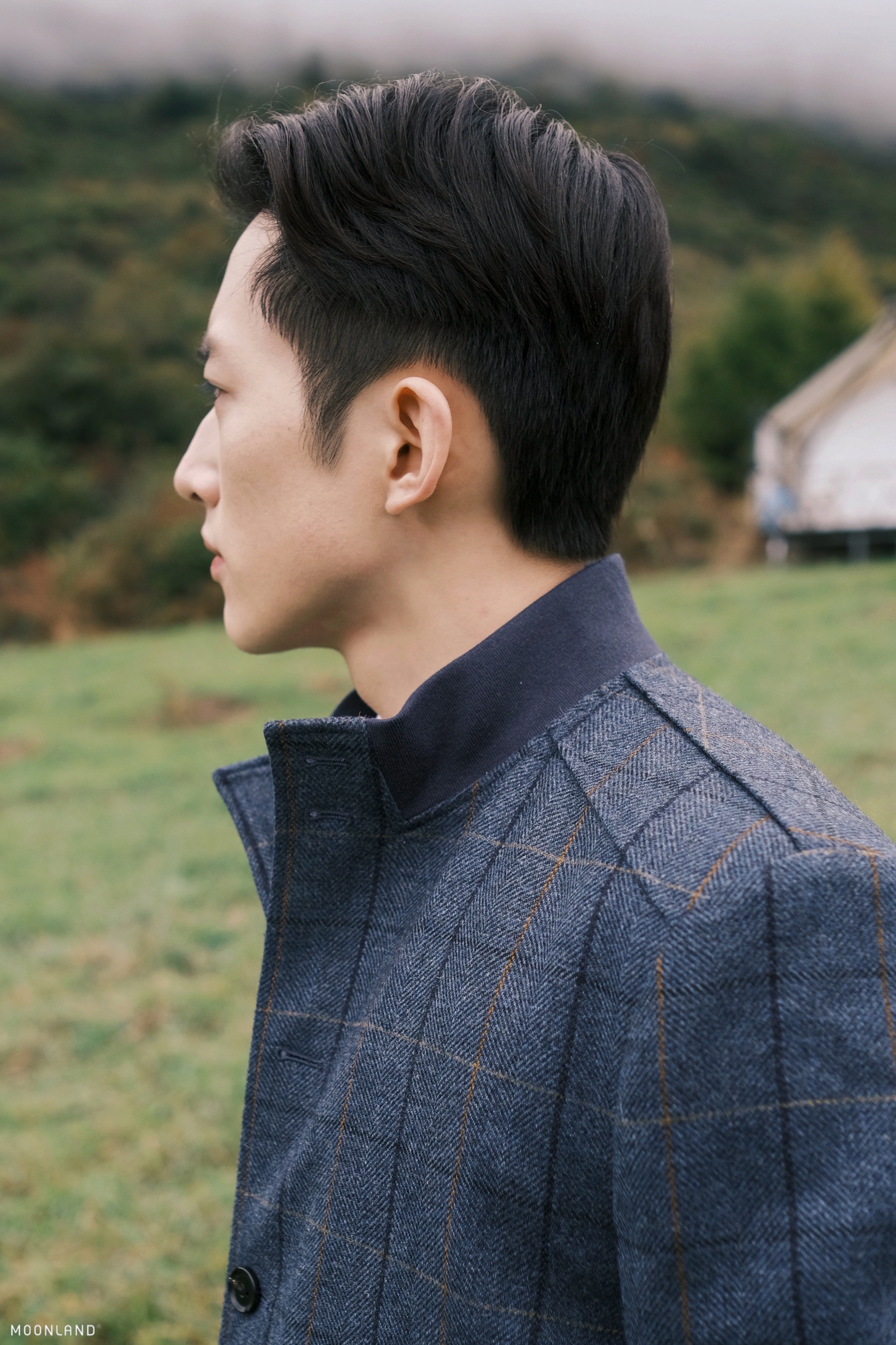 Tweed A1 Bomber Jacket — Collar